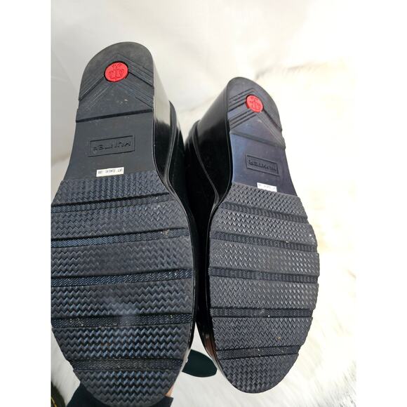 Hunter Original Refined Mid Wedge Boot in Black Black Size 9 - Picture 6 of 7